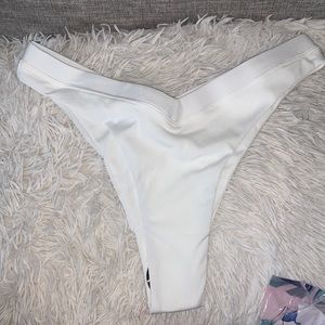 White bikini bottoms